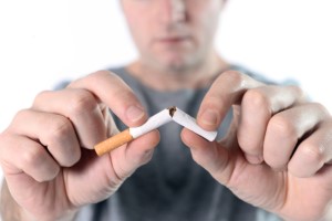 Man quitting smoking before LASIK