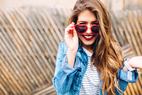 Young woman smiling after LASIK