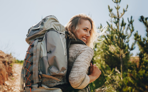 Woman hiking