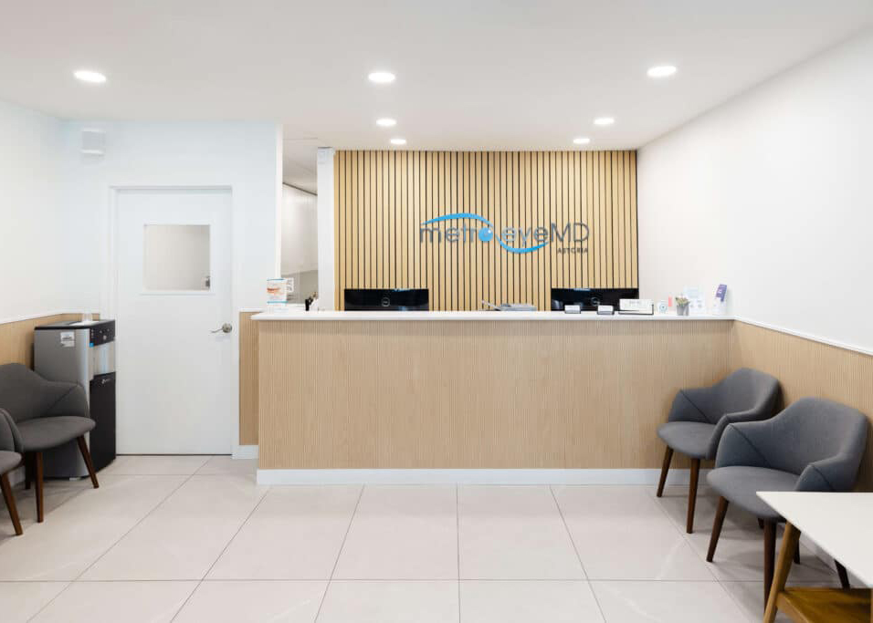 Astoria office reception area with waiting chairs